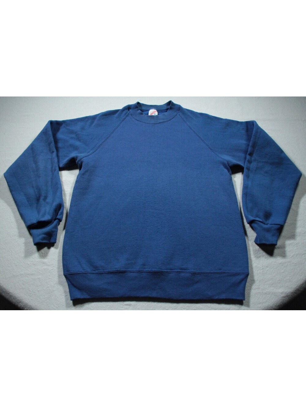 Vintage 90s JERZEES Sweatshirt Solid Blank Blue Shirt M